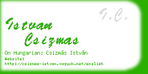istvan csizmas business card