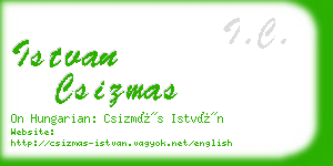 istvan csizmas business card